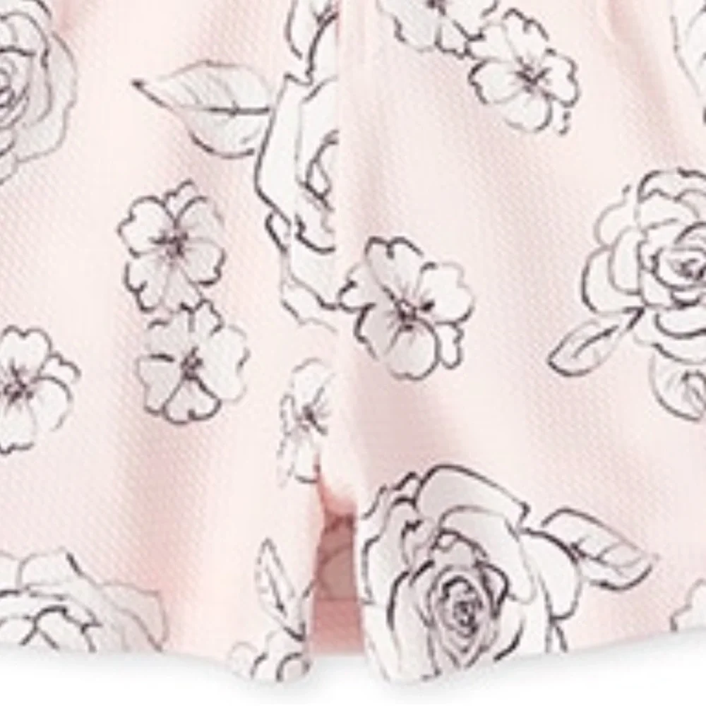 The Children Place pink floral print sleeveless romper size 12 - Picture 4 of 4